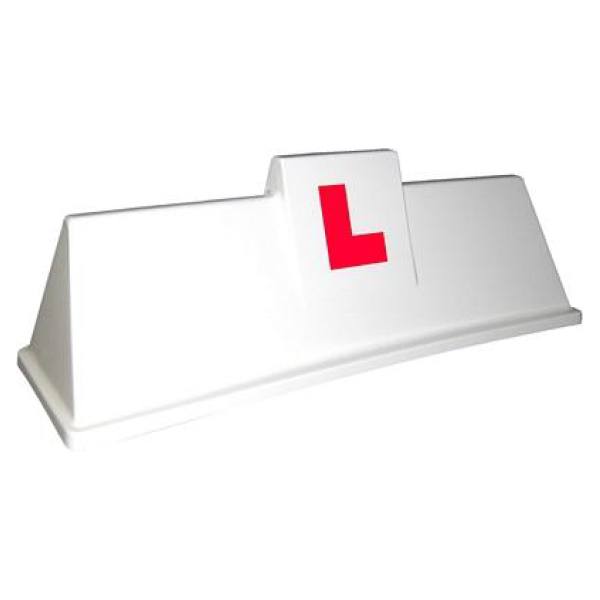 White Centre Feature Roof Sign with L-Plates Applied